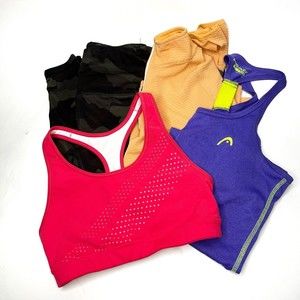 Lot of 4 Activewear Bundle RBX Head Champion Leggings Tops Bra Womens Size Small
